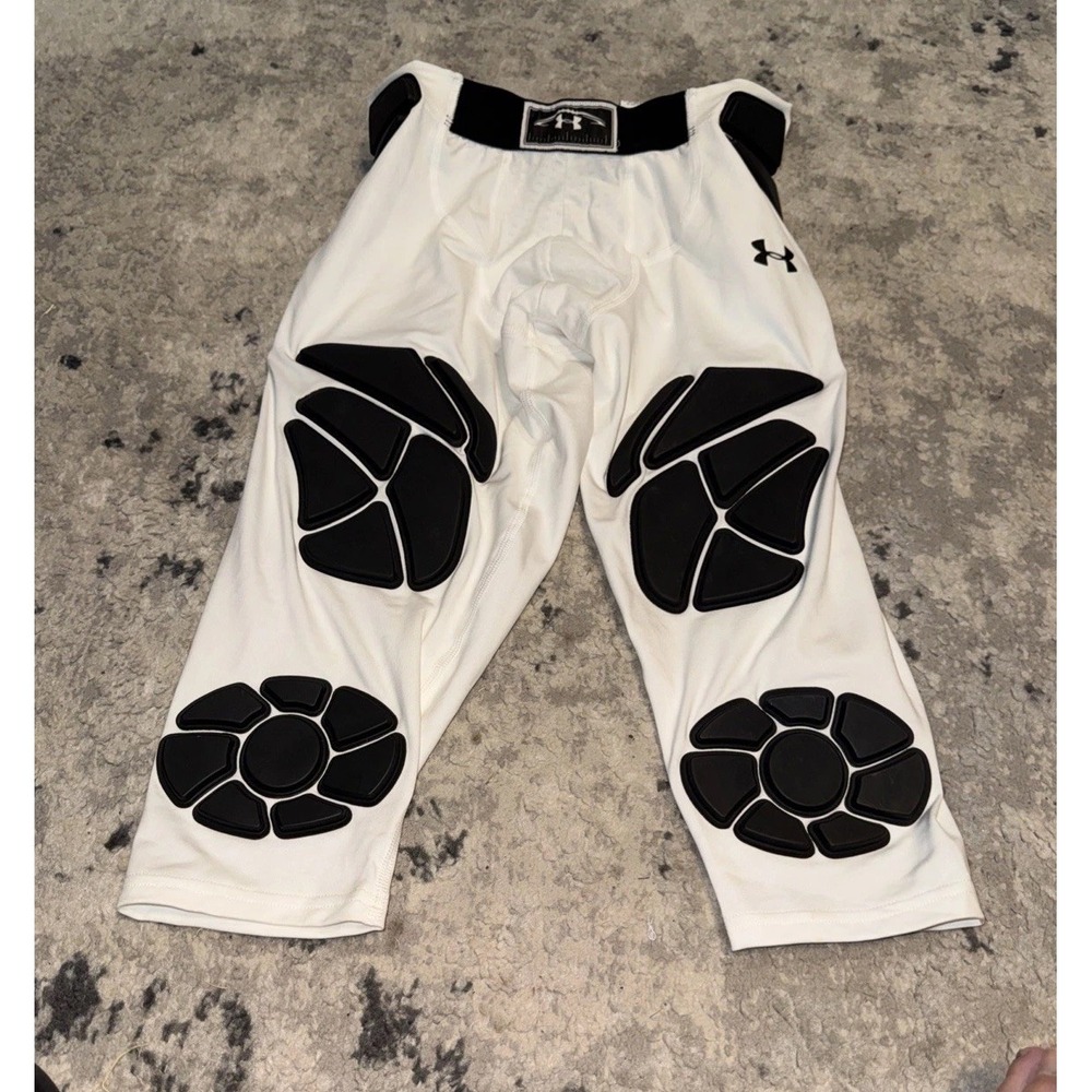 Under Armour Padded Football Compression Pants W/ Cup Holder Mens Sz Large